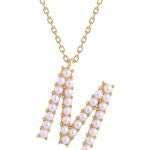 Pearl Initial Letter Necklace