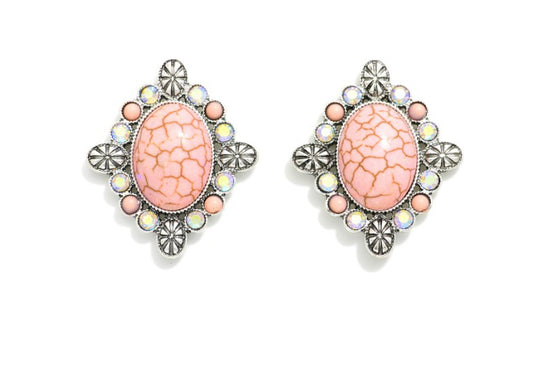 Concho Rhinestone Studs