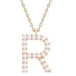 Pearl Initial Letter Necklace