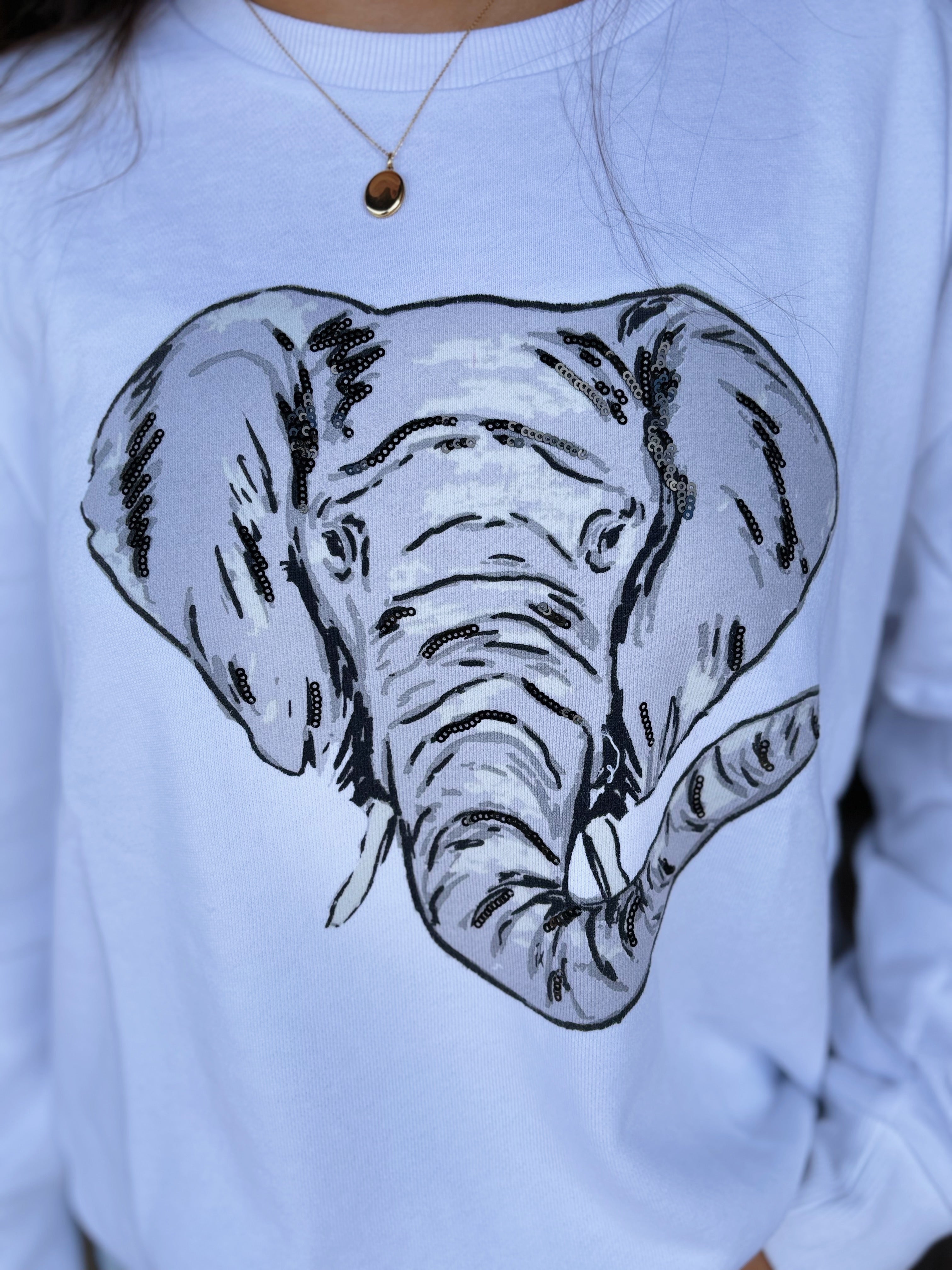 Elephant Sequin Sweatshirt