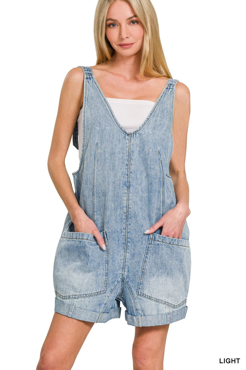 Denim Overalls Romper