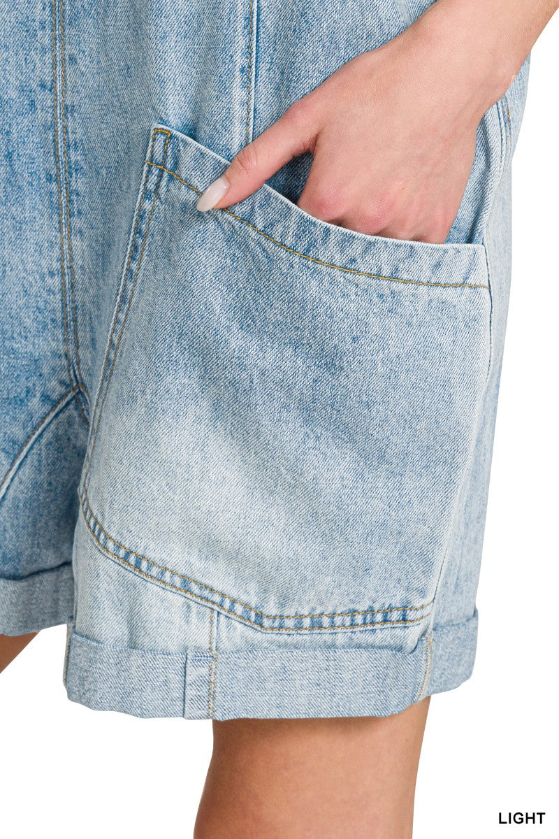 Denim Overalls Romper