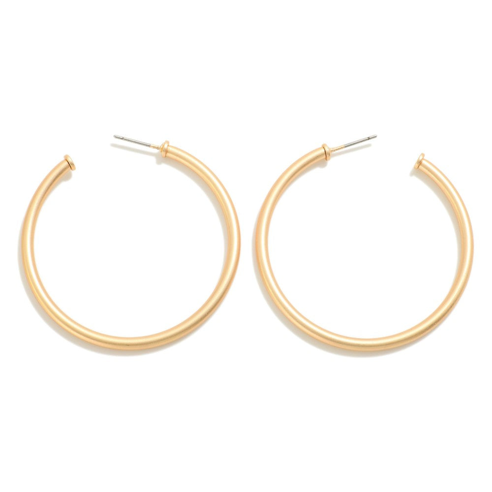 Simple Gold Metal Hoops