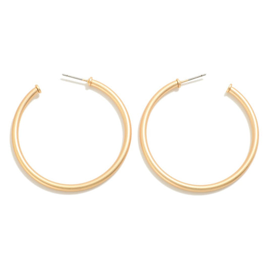 Simple Gold Metal Hoops