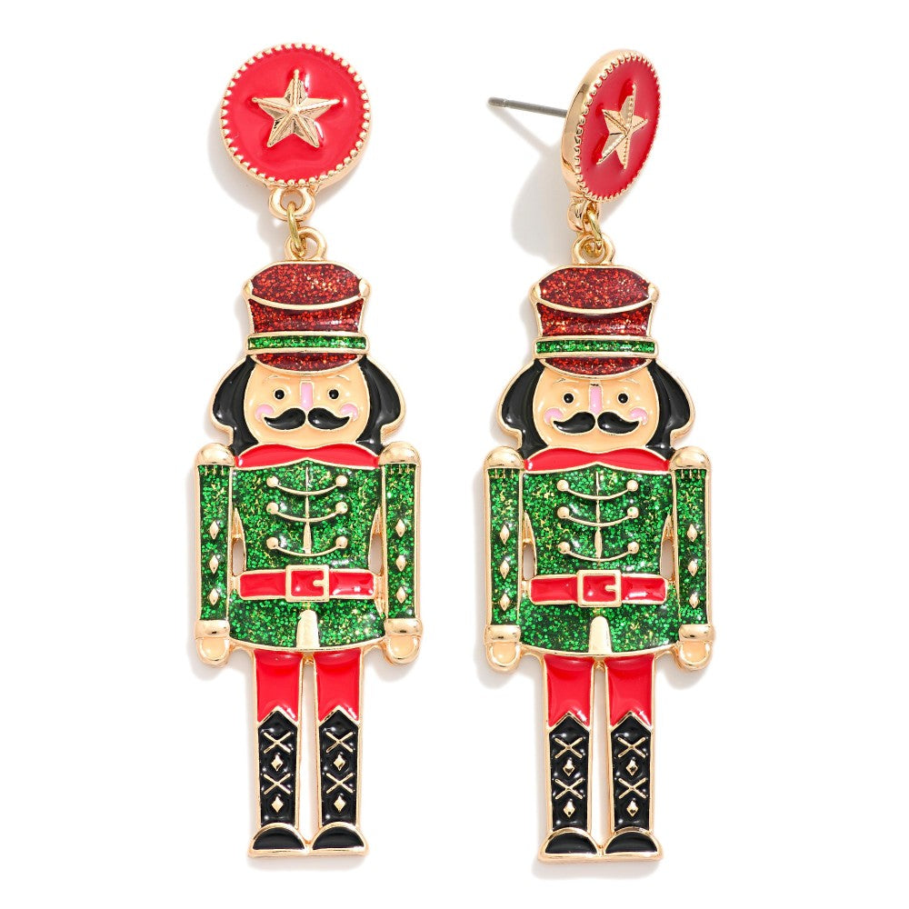 Glitter Nutcracker Earrings