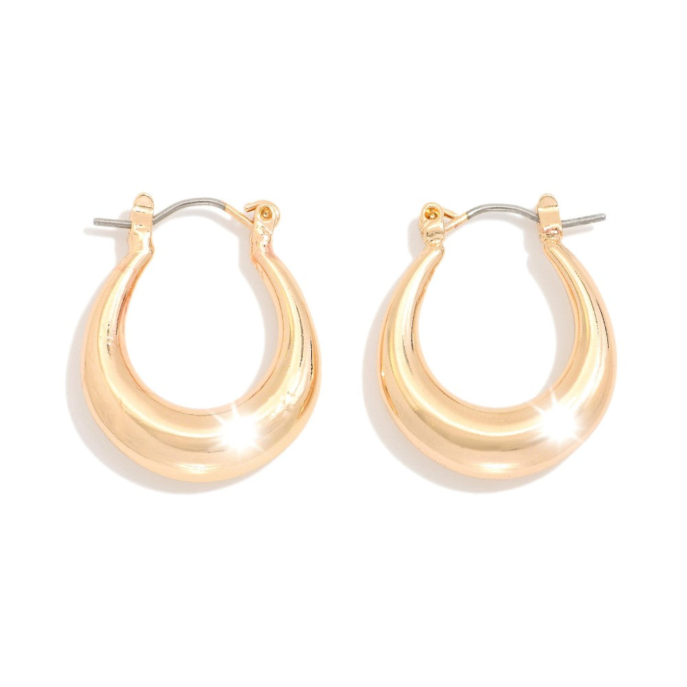 Gold Tapered Hoops