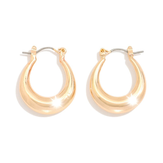 Gold Tapered Hoops