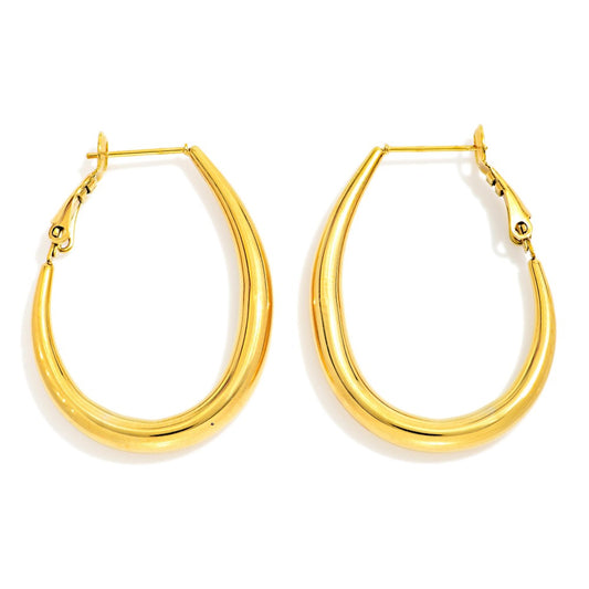 Gold Teardrop Hoops