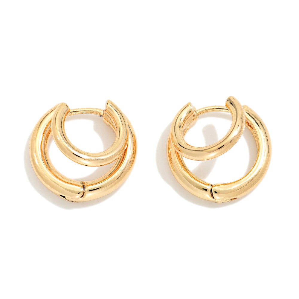 Gold Layered Huggie Hoops