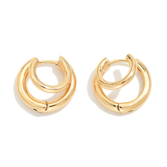 Gold Layered Huggie Hoops