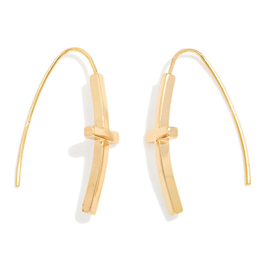 Cross Drop Earrings