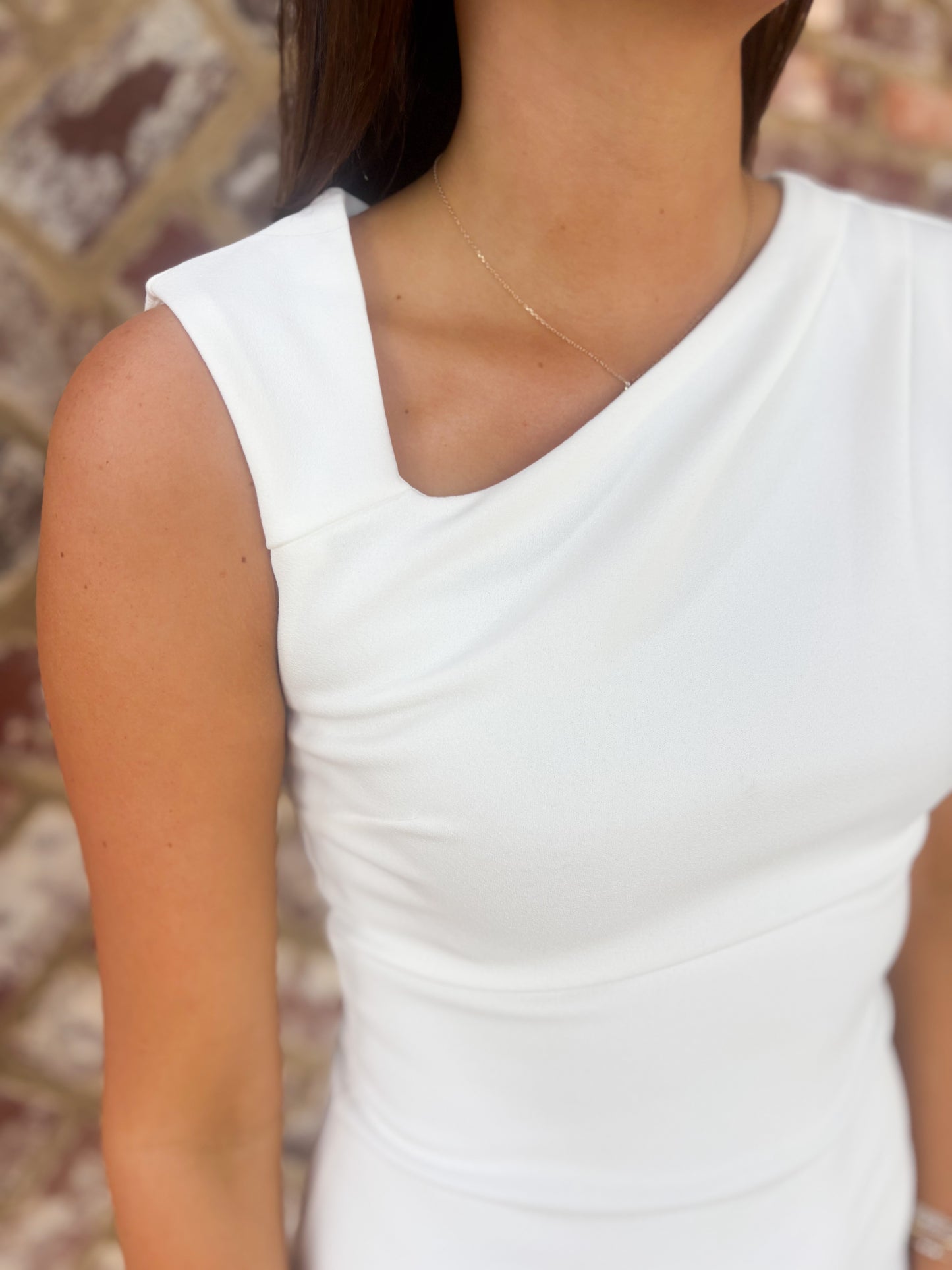 Sleeveless Pintuck Dress