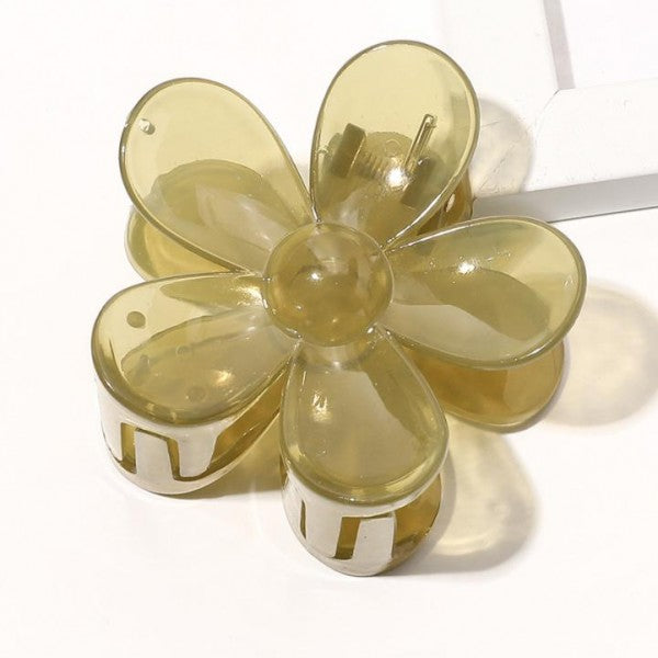 Translucent Flower Hair Clip