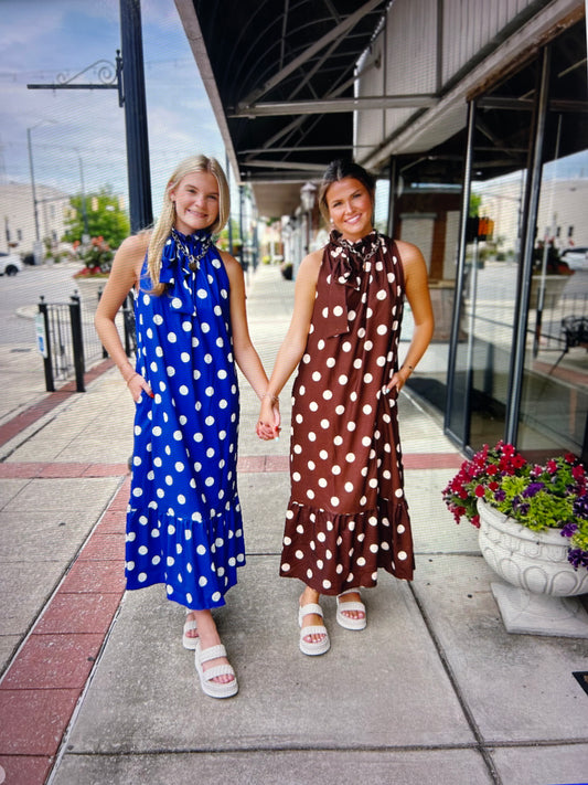 Polka Dot Maxi Dress