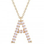 Pearl Initial Letter Necklace