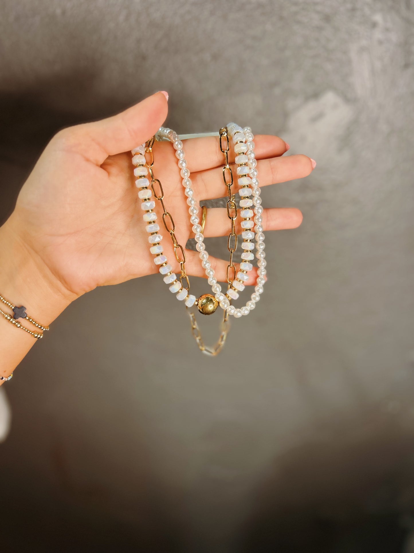 Opal Triple Layered Necklace
