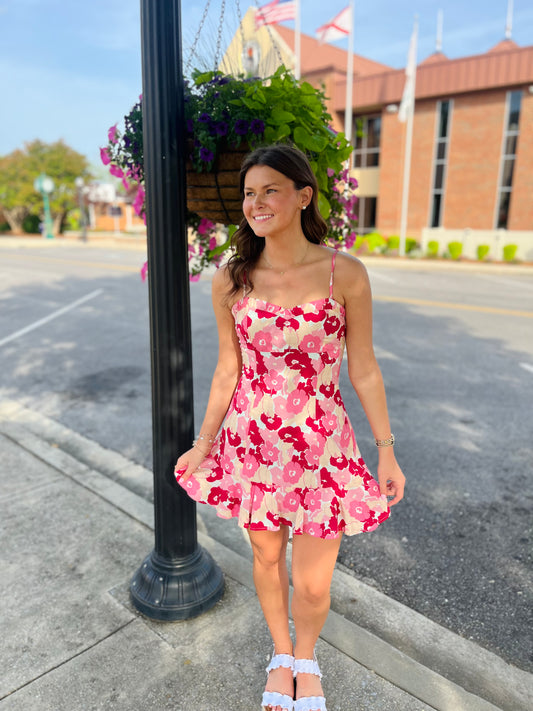 Pink Floral Dress
