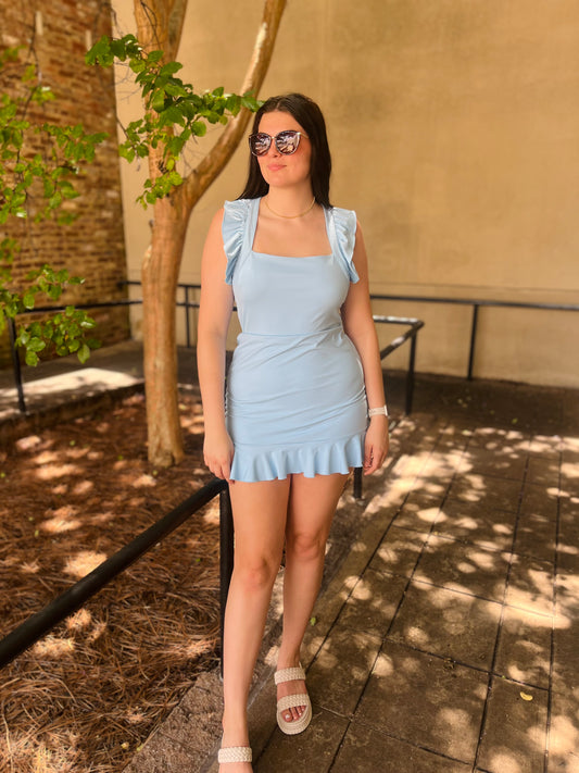 Motion Cross Back Design Athleisure Dress