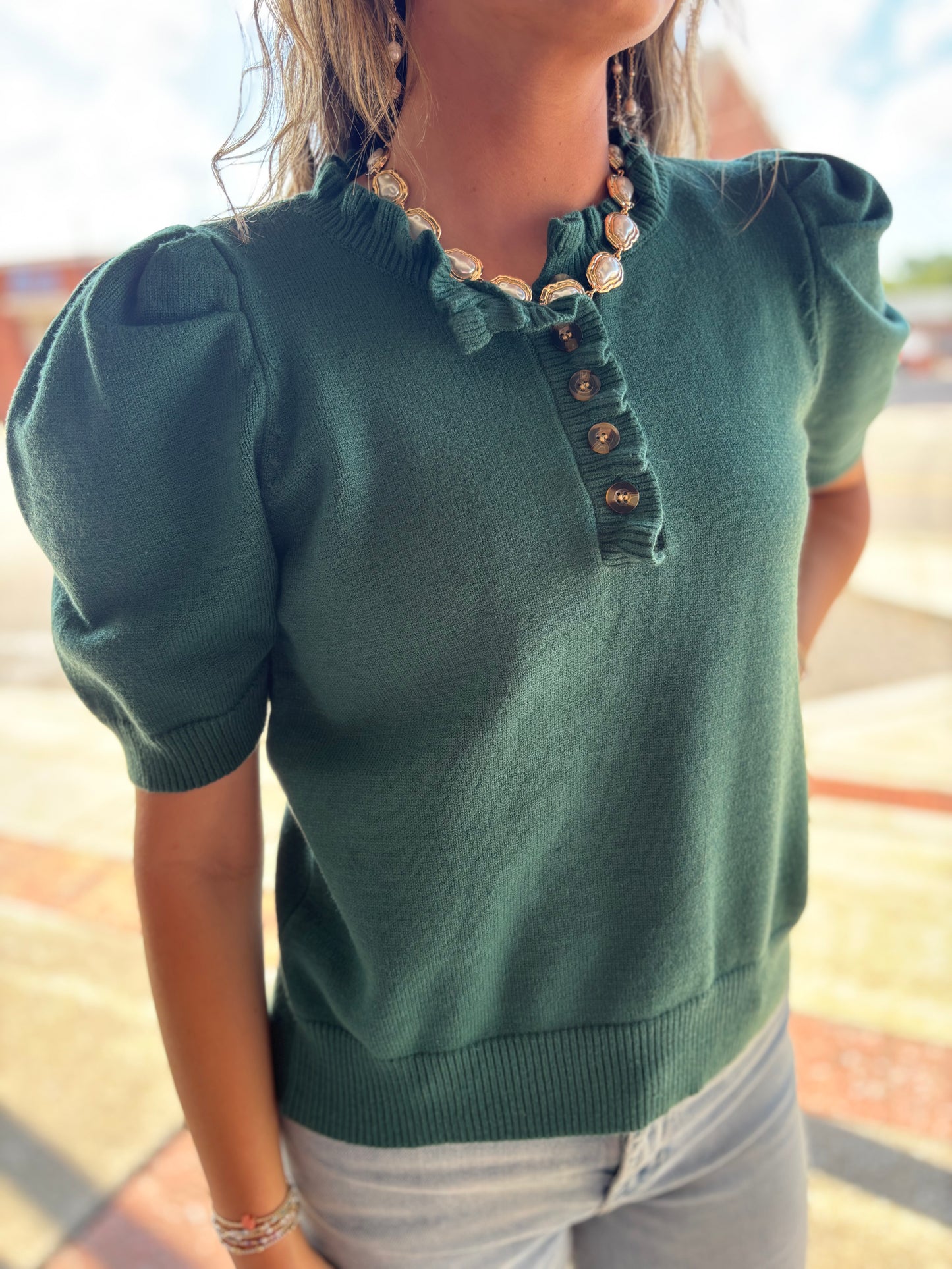 Ruffle Neck Sweater