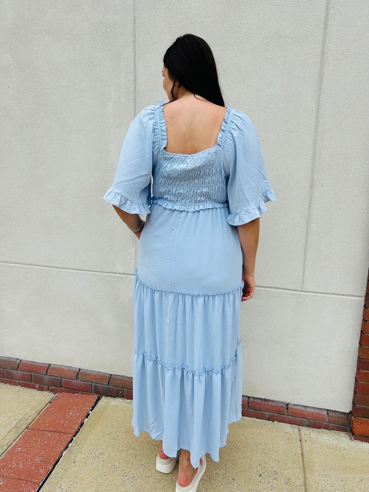 Flutter Bell Sleeve Maxi Dress