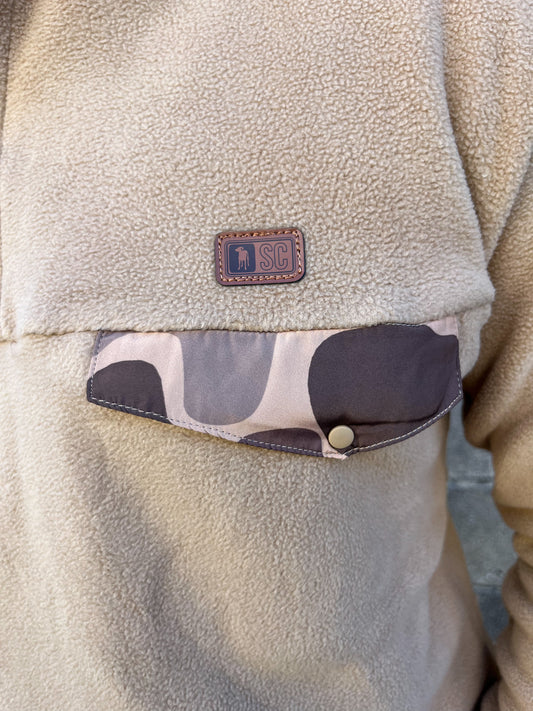 Pile Fleece Pullover- Harvest Camo