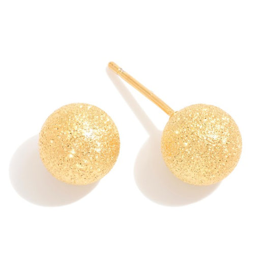 Textured Ball Stud Earrings