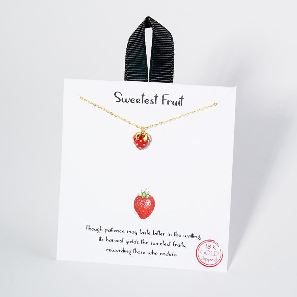 Strawberry Pendant Necklace