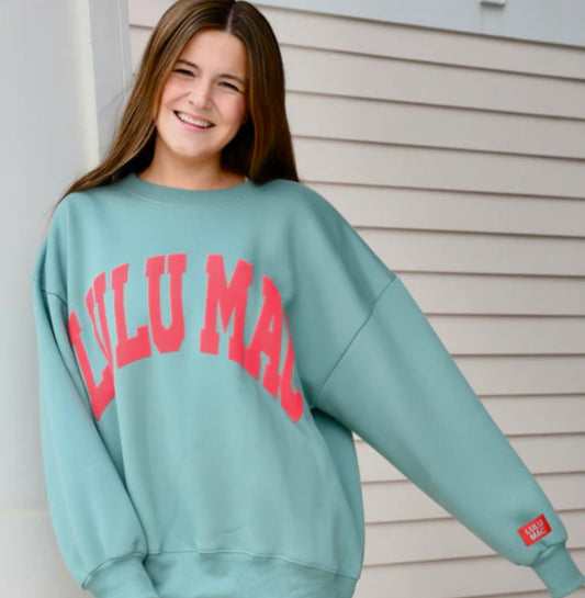 PRE-ORDER Lulu Mac Sweatshirt Green/Red - Puff