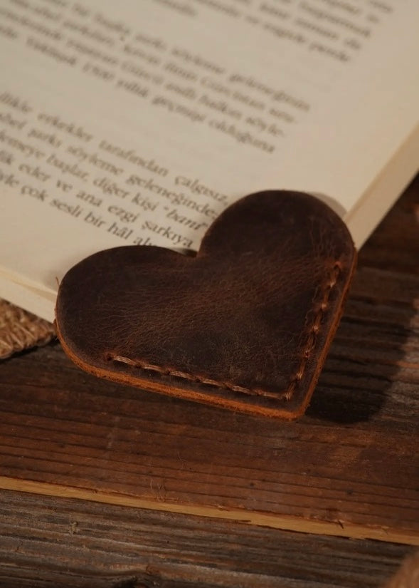 Leather Heart Bookmark