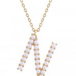 Pearl Initial Letter Necklace