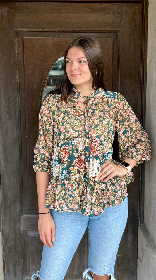 Floral Sheer Top