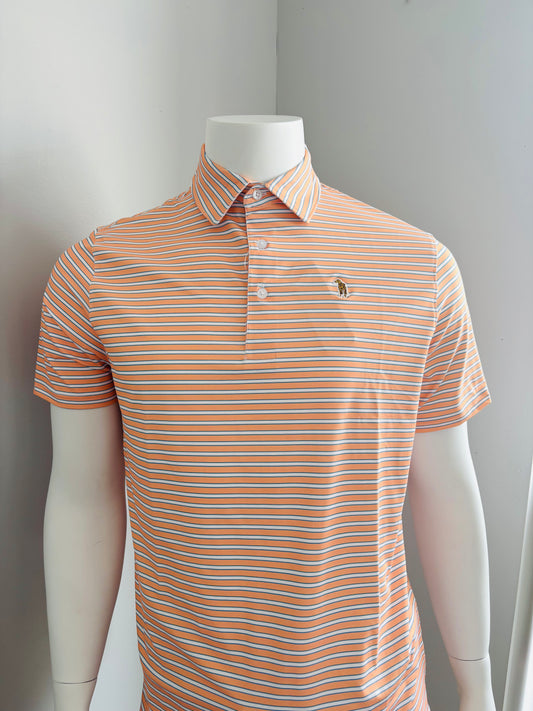 Peach Stripe Polo