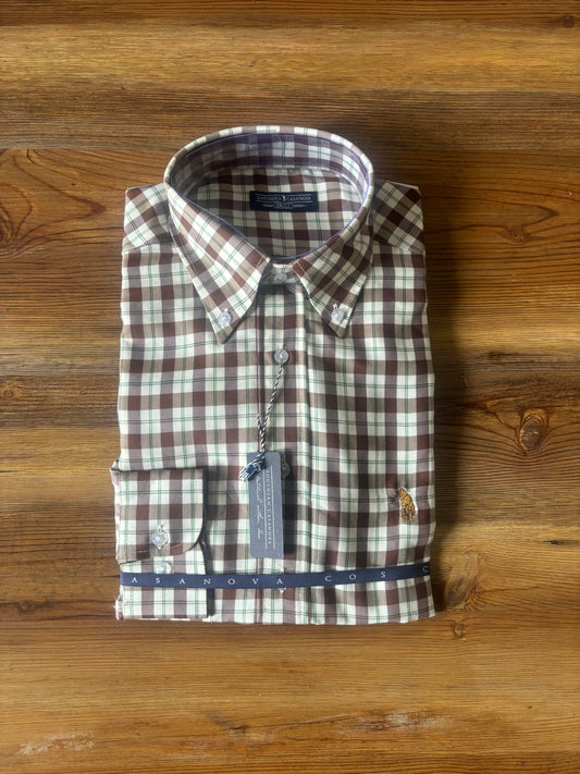 Pinecone Check Button Down