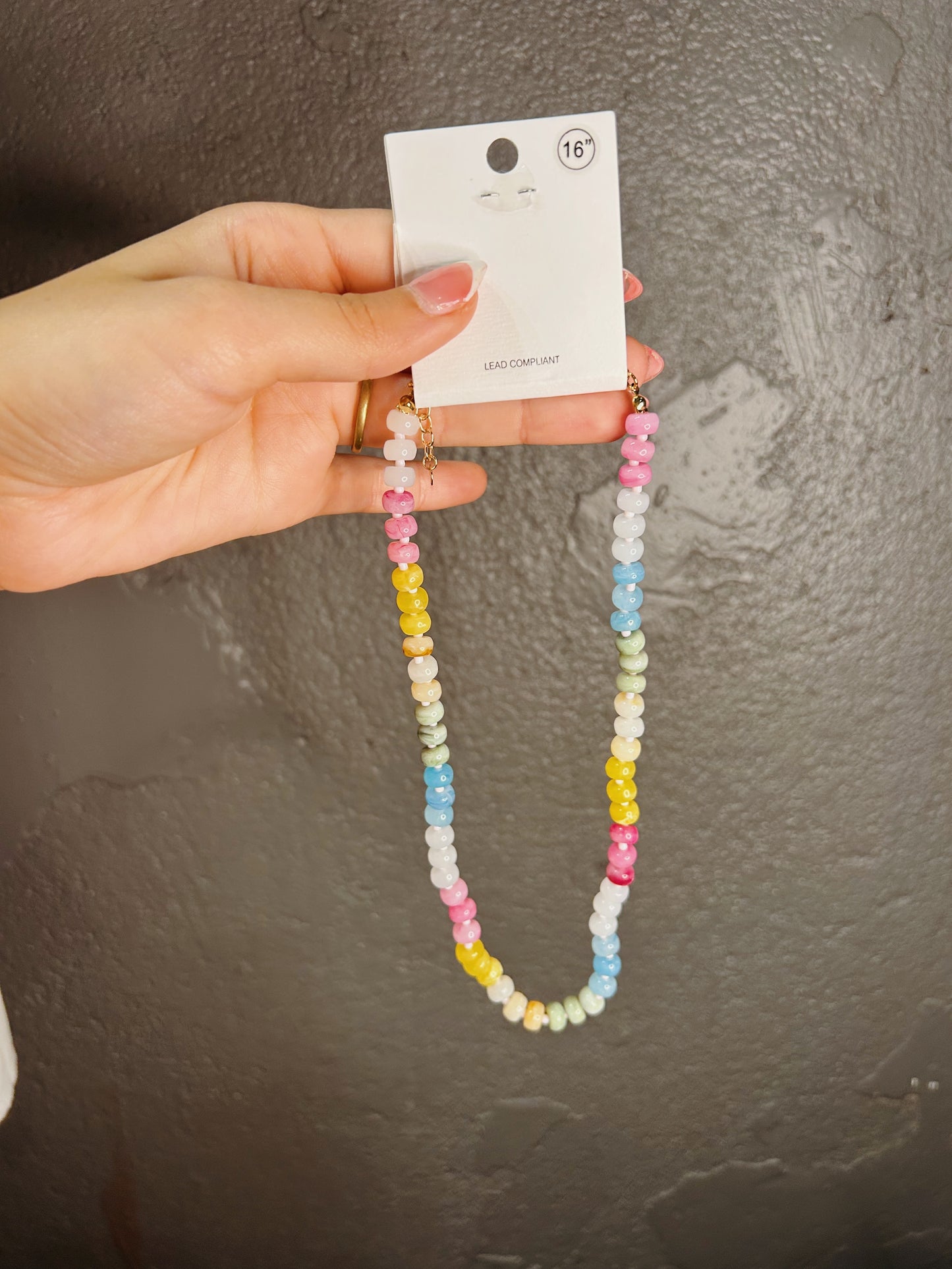 Rondelle Stone Necklace Set