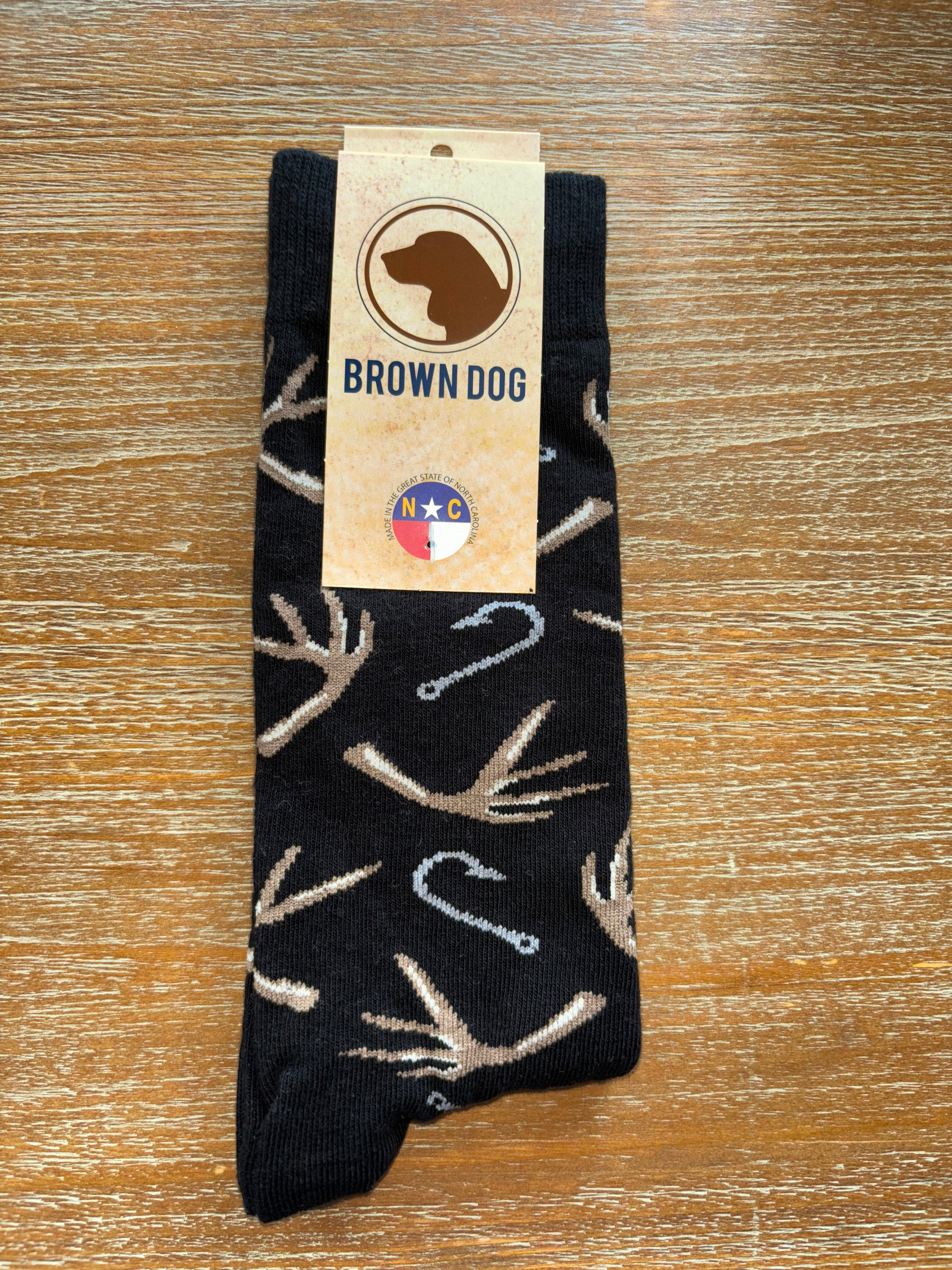 Brown Dog Tall Socks