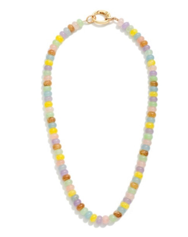 Candy Stone Beaded Necklace