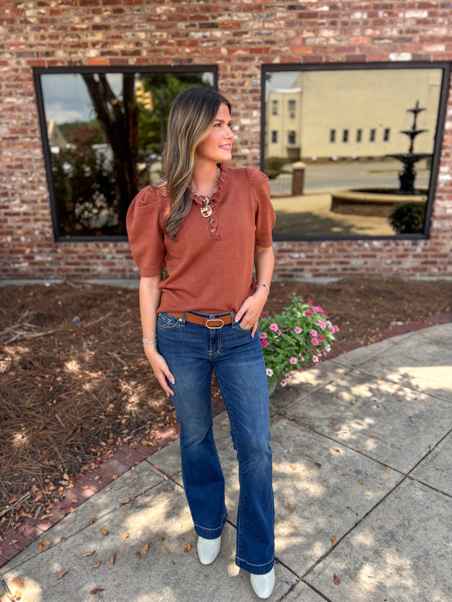 Ruffle Neck Sweater