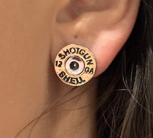 2 tone Shotgun Shell Earrings