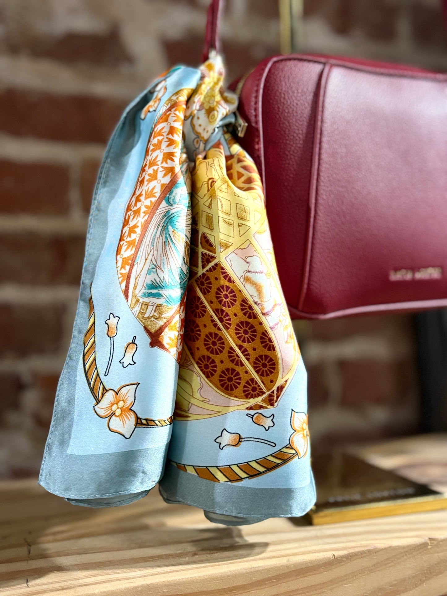Hot Air Balloon Silky Scarf
