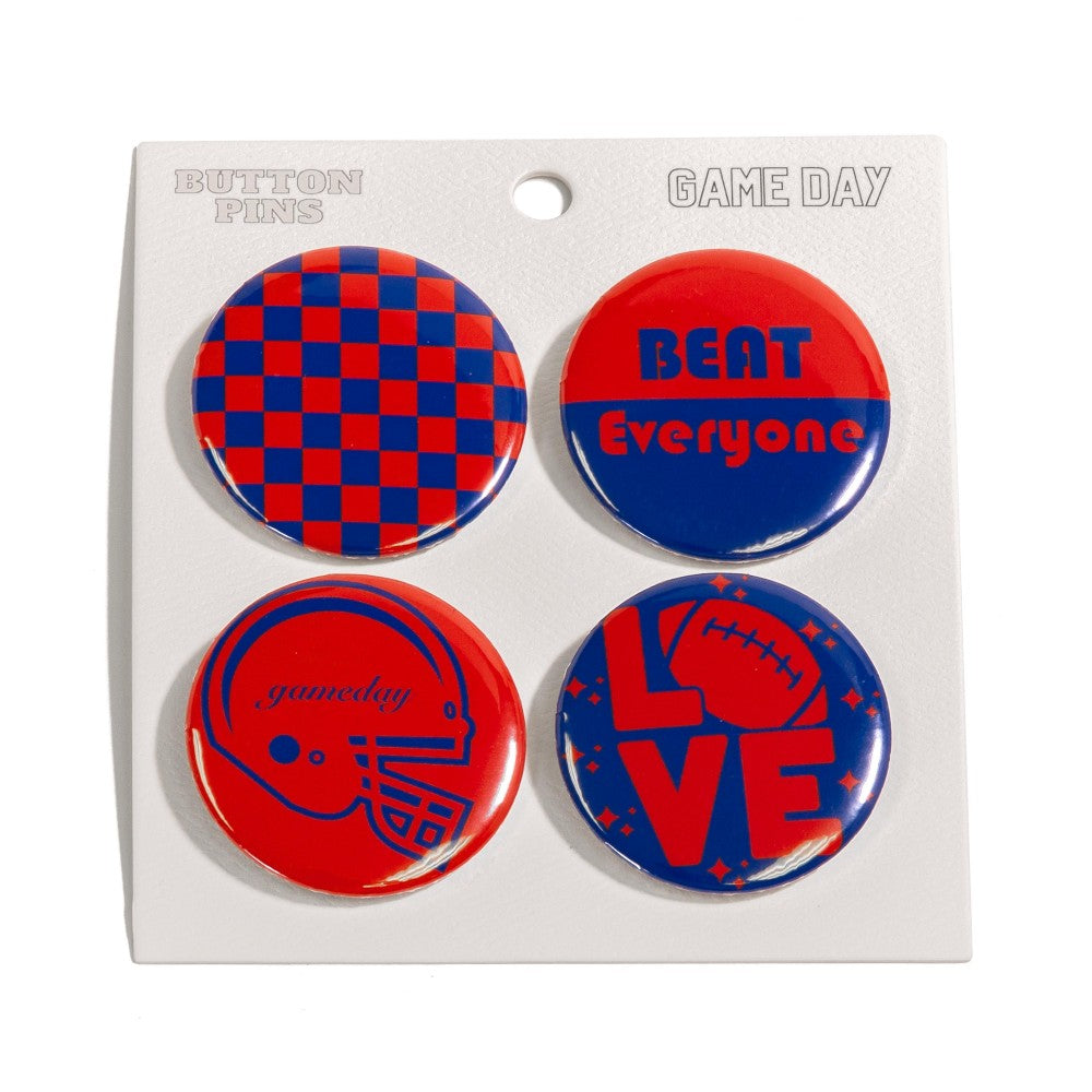 Football Button Pins