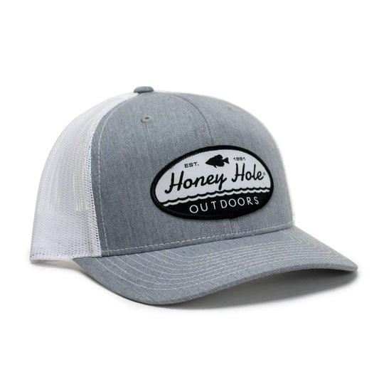 Oval Crappie - Heather/White Hat