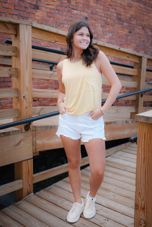 White Denim Shorts