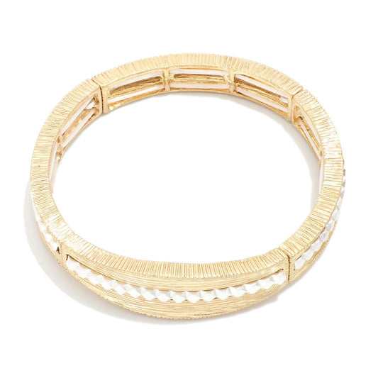Brushed Metal Stretch Bracelet
