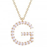 Pearl Initial Letter Necklace