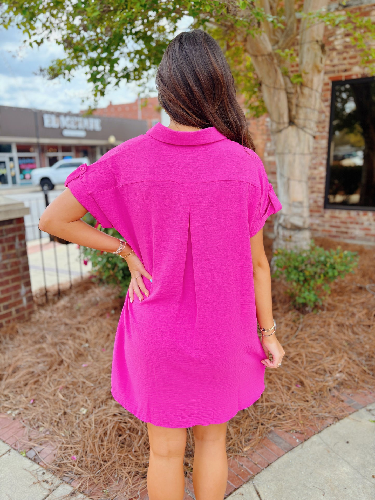 Button Down Mini Dress