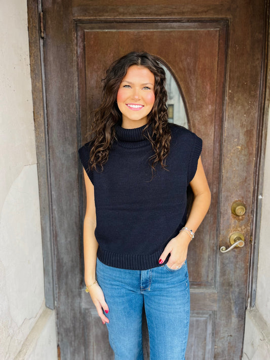 Turtleneck Sleeveless Sweater