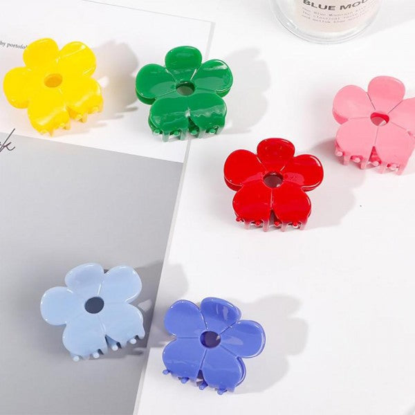 Small Shiny Flower Clip
