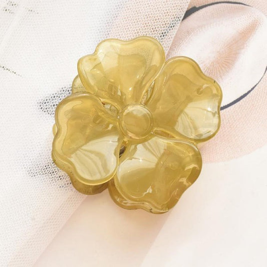 Small Translucent Flower Clip
