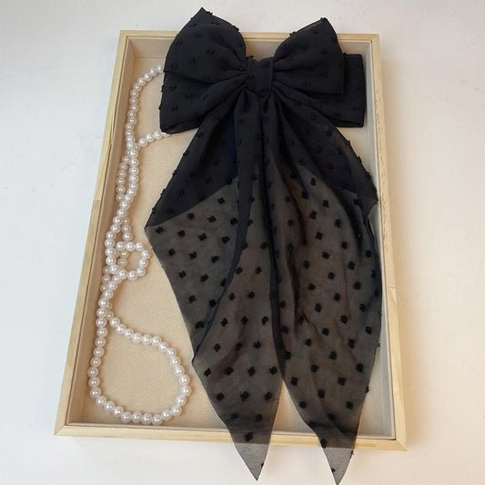 Swiss Dot Bow Clip