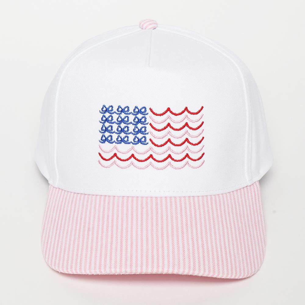 Bow Flag Embroidered Hat